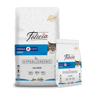 FELICIA ADULT DERMA CARE DRY CAT FOOD WITH SALMON 12KG MADE IN TURKEY ...