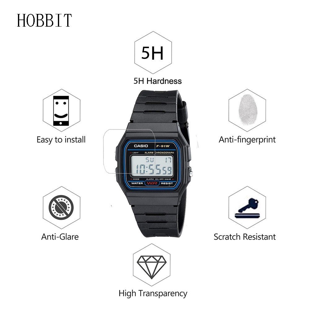 for Casio Men s F91WM F 91WM Watch Screen Guard LCD Protection Film for CASIO Shopee Malaysia