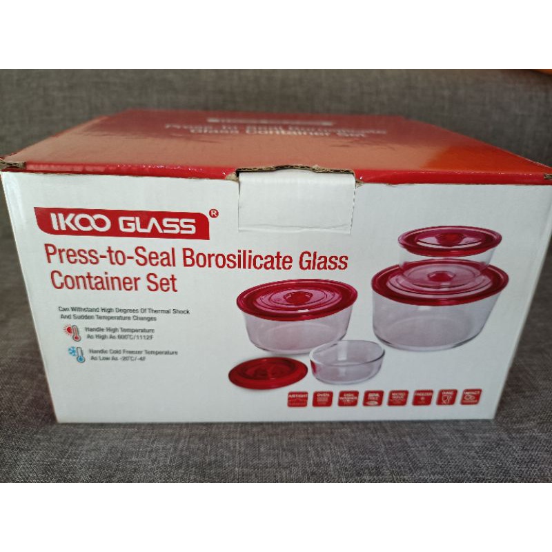 ikoo high borosilicate glass food container