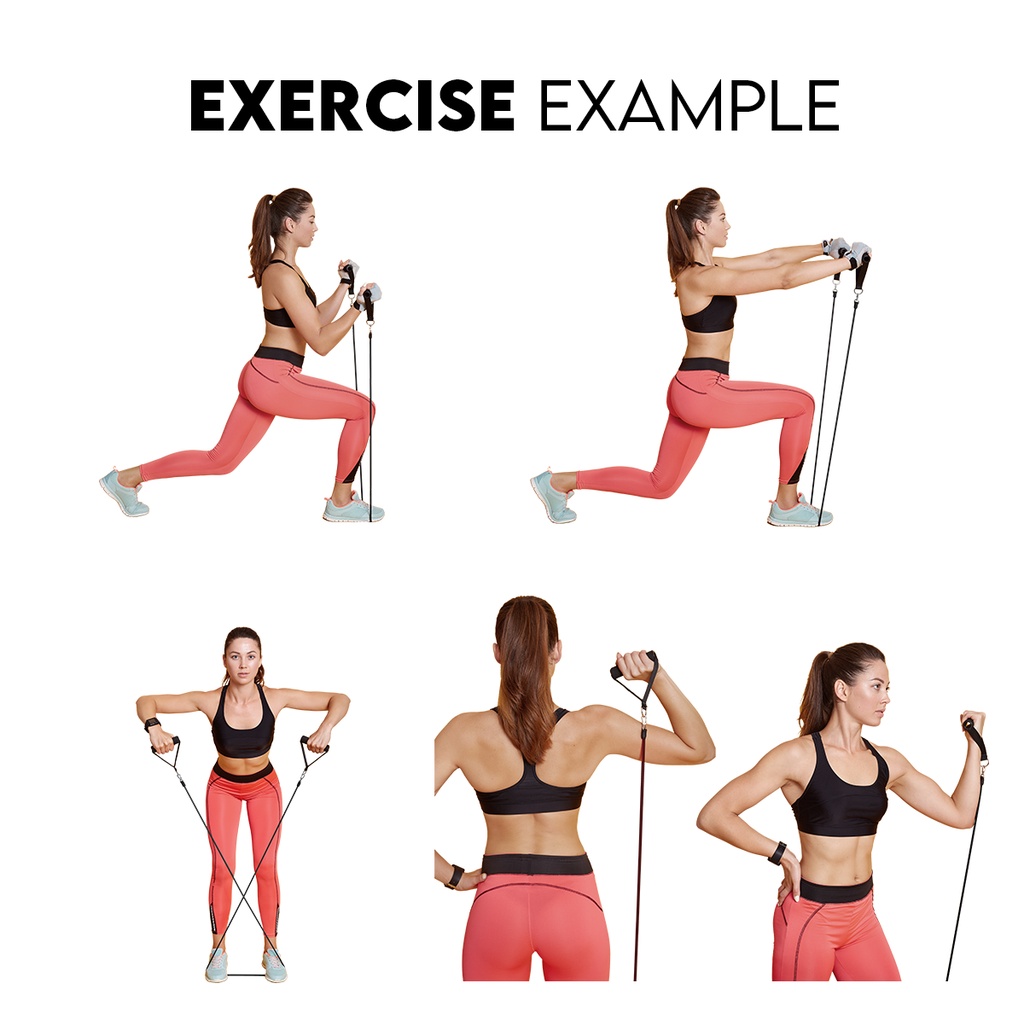 Vigor Fitness Resistance Band Muscle Rope Black Edition (11 Pcs) / Tali ...