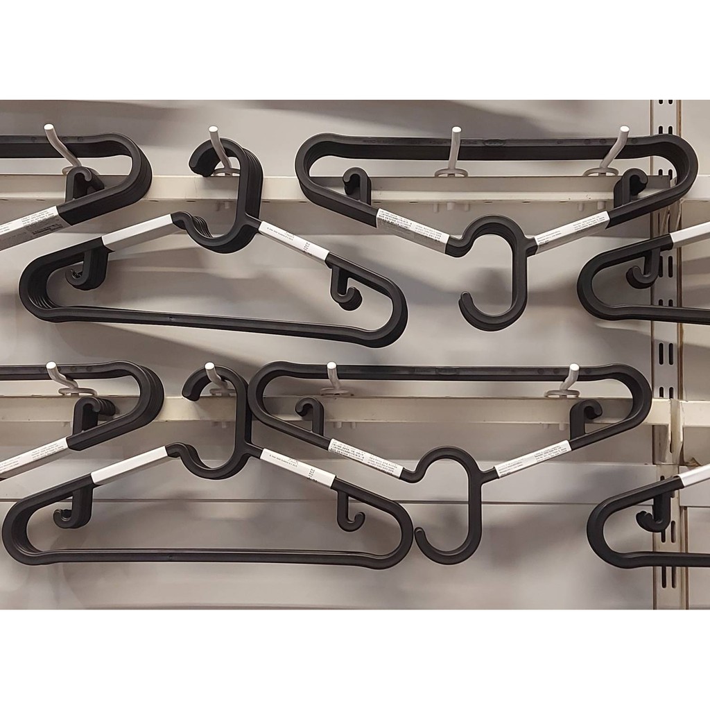 IKEA Hanger Black Plastic Hanger/Anti-Drop Hanger/Hanger | Shopee Malaysia