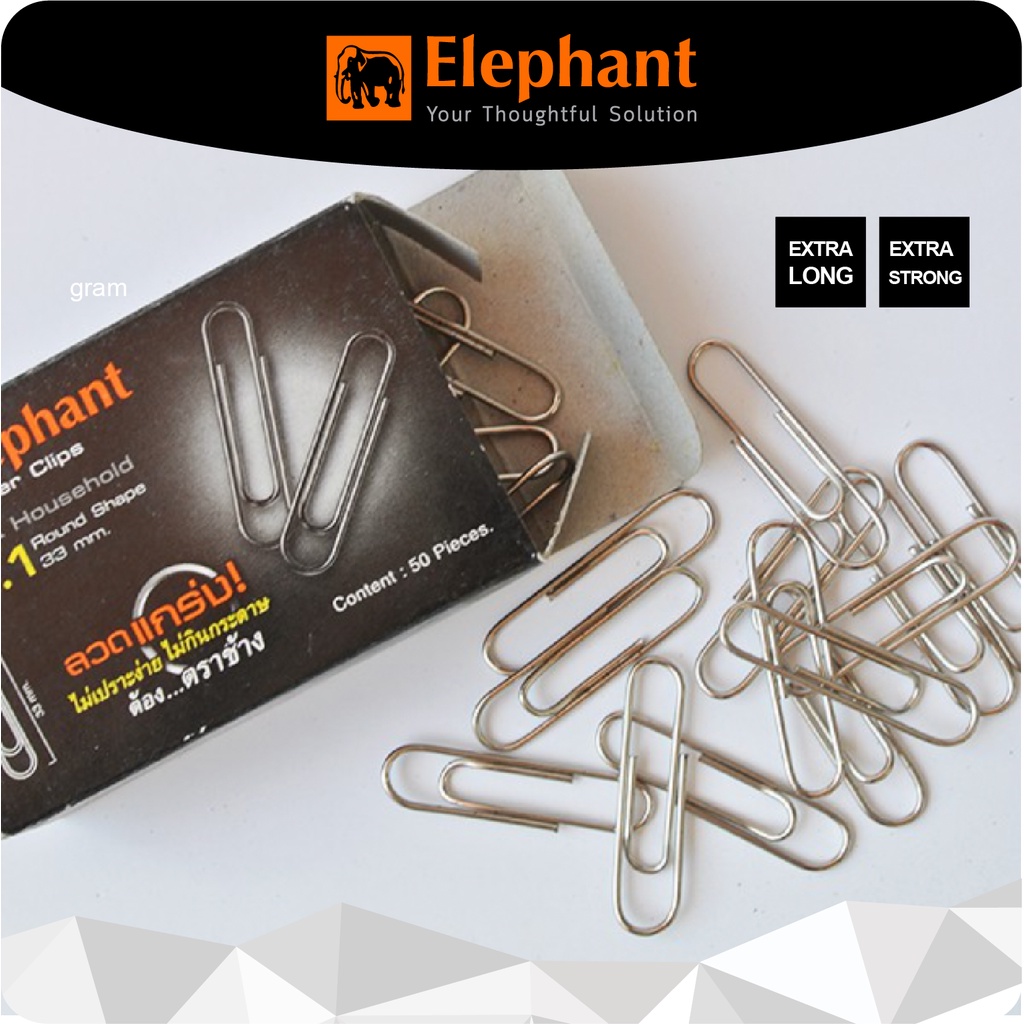 Elephant Round Paper Clip No.1 W:33mm | Shopee Malaysia