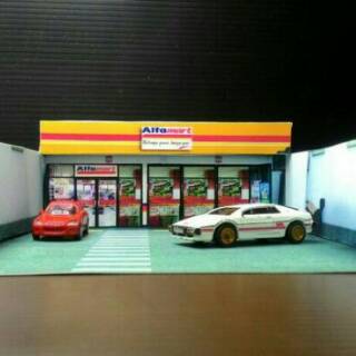 Diorama papercraft alfamart Stall Scale 1/72 Or 1/87 | Shopee Malaysia