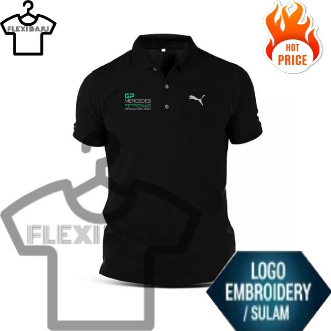 🔥promosi Hebat🔥 [sulam] Gp Mercedes Logo Polo Embroidery Baju Lelaki 