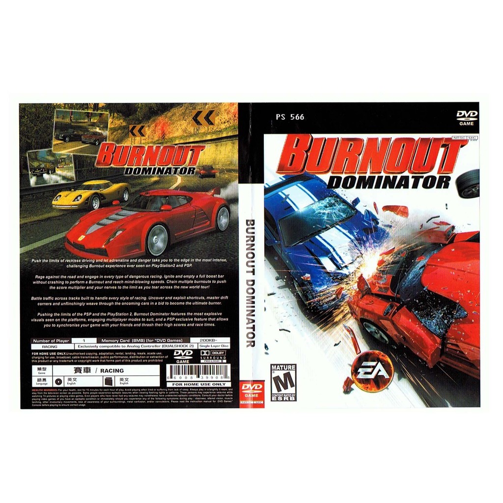 PS2 GAME COLLECTION BURNOUT DOMINATOR | Shopee Malaysia