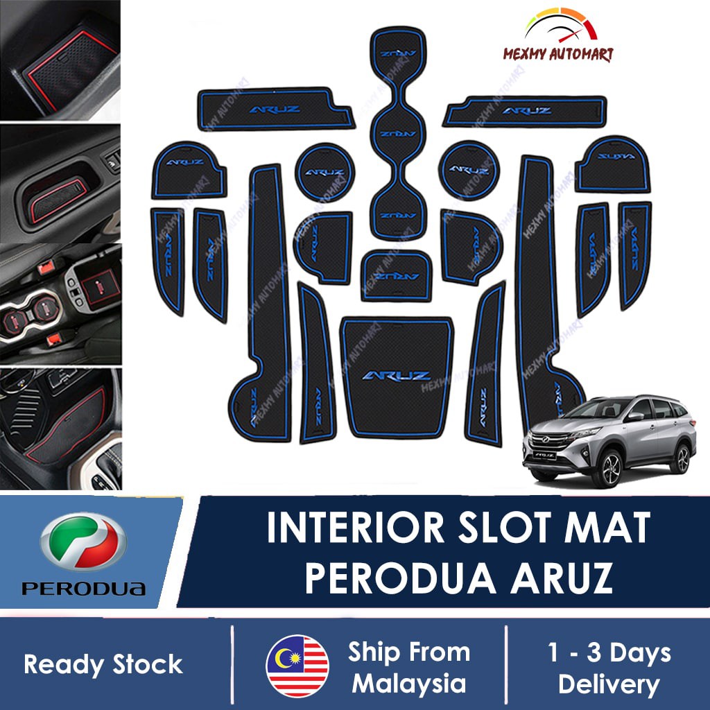 [FACTORY PRICE] Perodua Aruz Interior Slot Mat Anti-slip Mat Rubber Mat ...