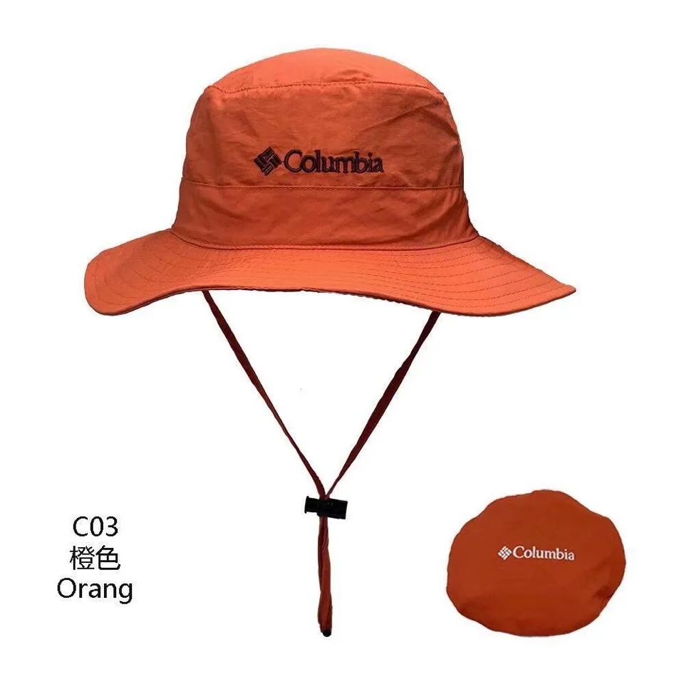 Foldable columbia Bucket Hat Outdoor Sun Portable Storage Mountaineering  Travel Sunshade Sunscreen Ultraviolet Breathable Lightweighta a