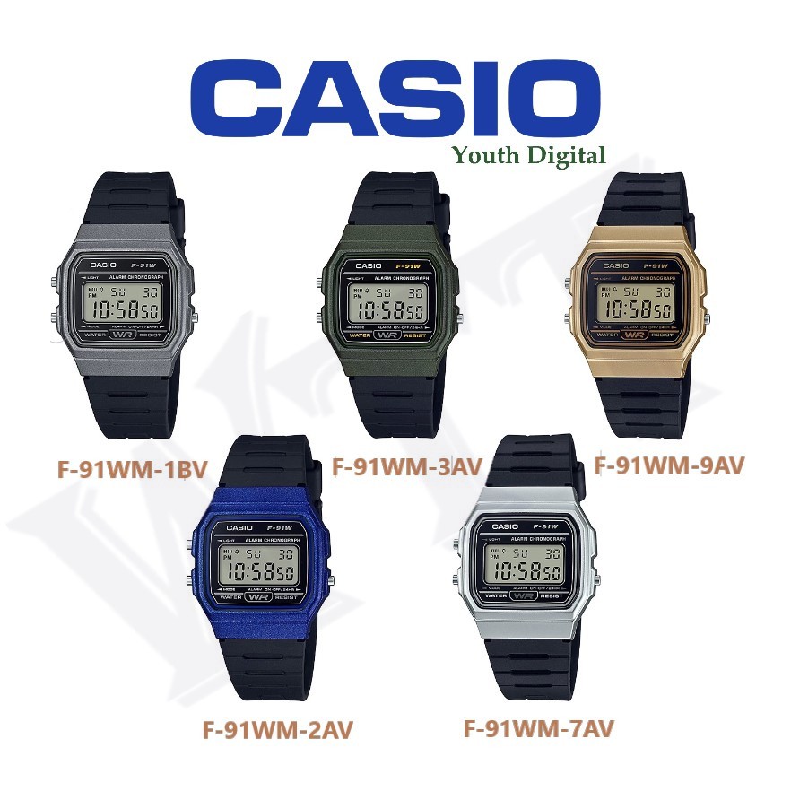 *100% Authentic* Casio Original F-91WM Series Youth Digital Unisex ...