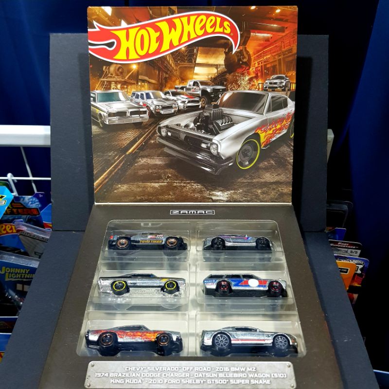 Hot Wheels Zamac 6 Packs Chevy Silverado BMW M2 Dodge Charger Datsun ...