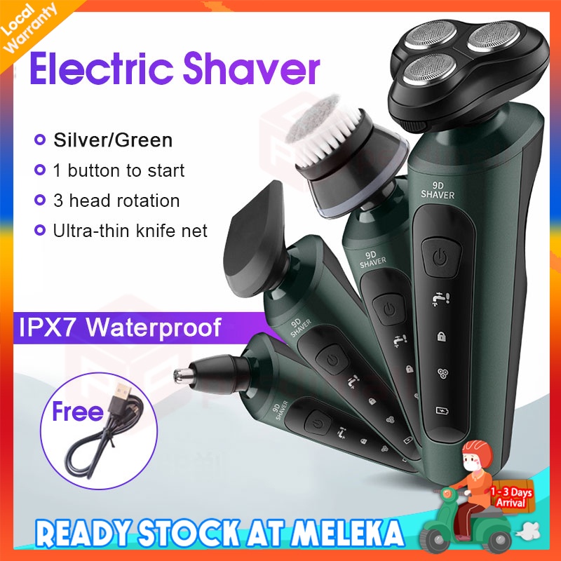 Men's Electric Shaver Machine 9D 4 in 1 USB Rechargeable Beard Trimmer ...
