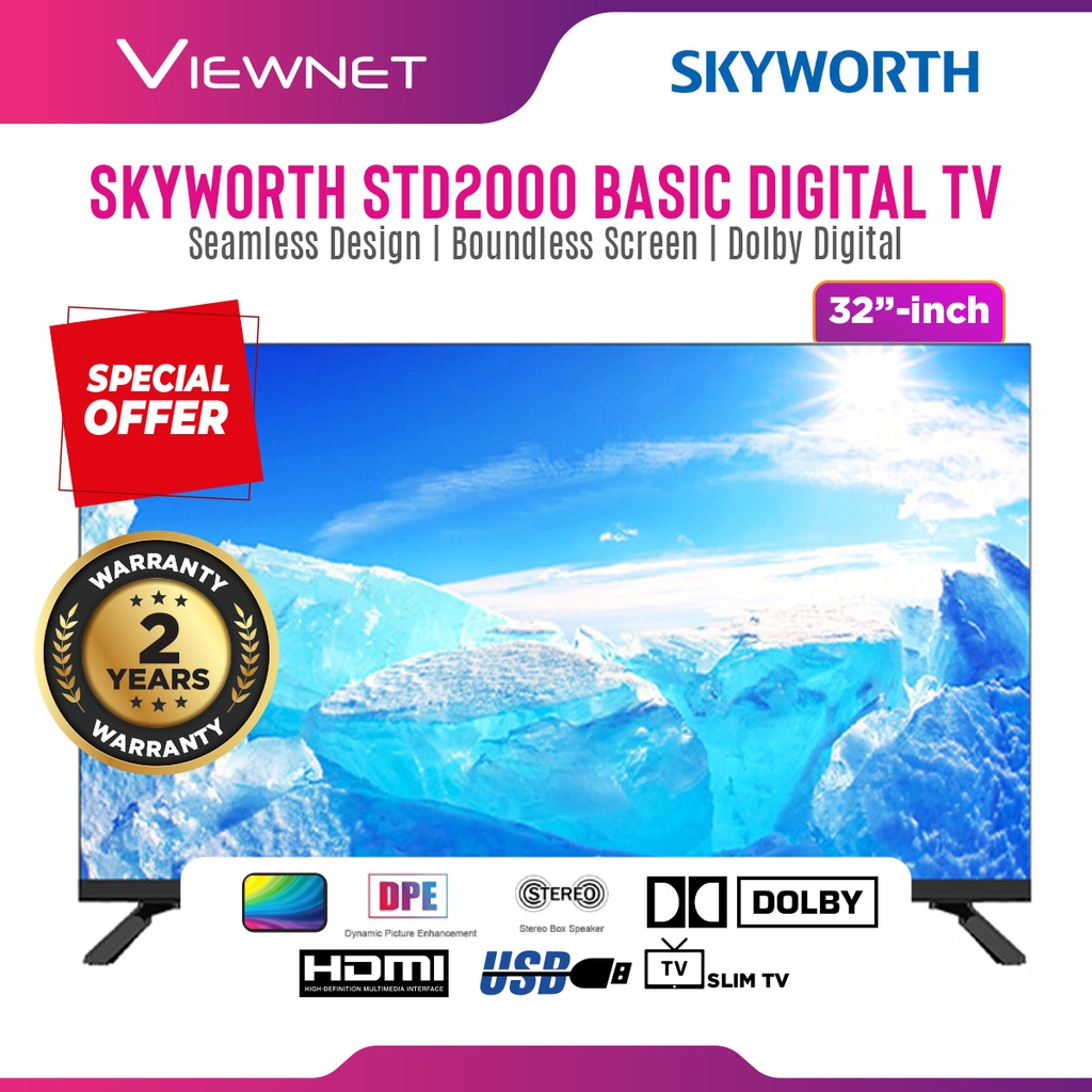 SKYWORTH STD2000 2K Pro Theatre FHD LED TV with Basic Digital TV (32 ...