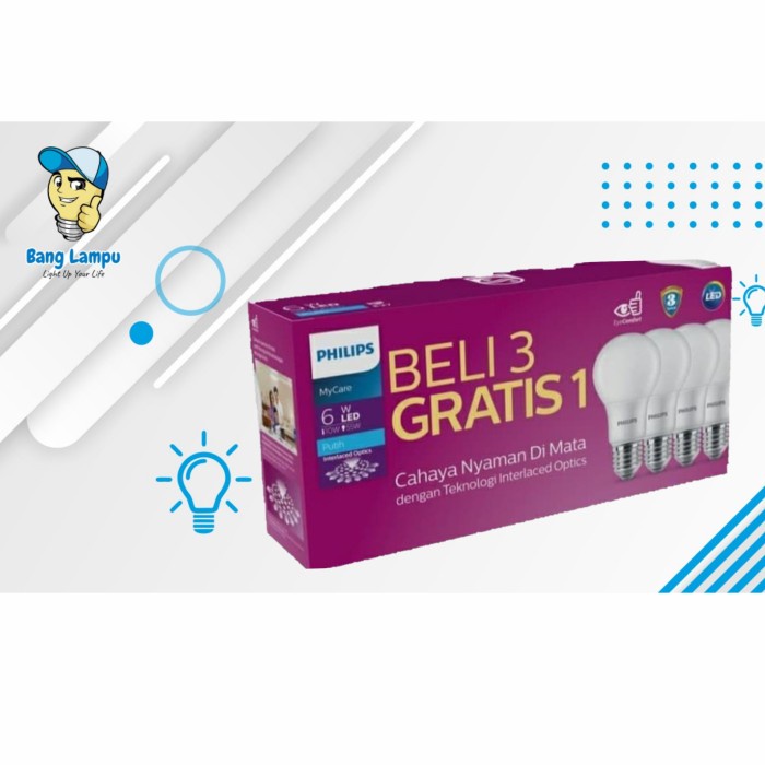 Philips 6w LED pack Light Buy 3 Get 1 Free Newest | Shopee Malaysia