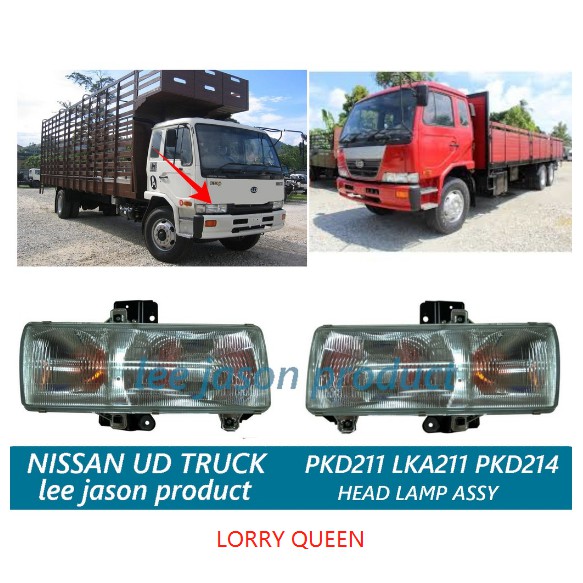 NISSAN UD TRUCK PKD211 LKA211 PKD214 HEAD LAMP ASSY LAMPU BESAR ...