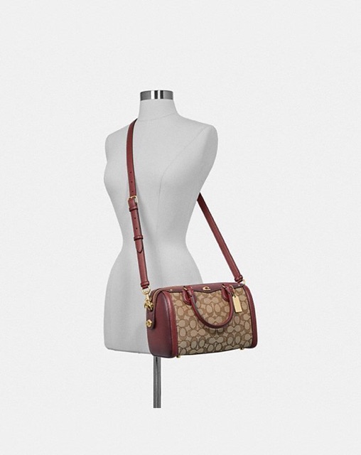 Coach ivie bennett satchel in signature jacquard sale