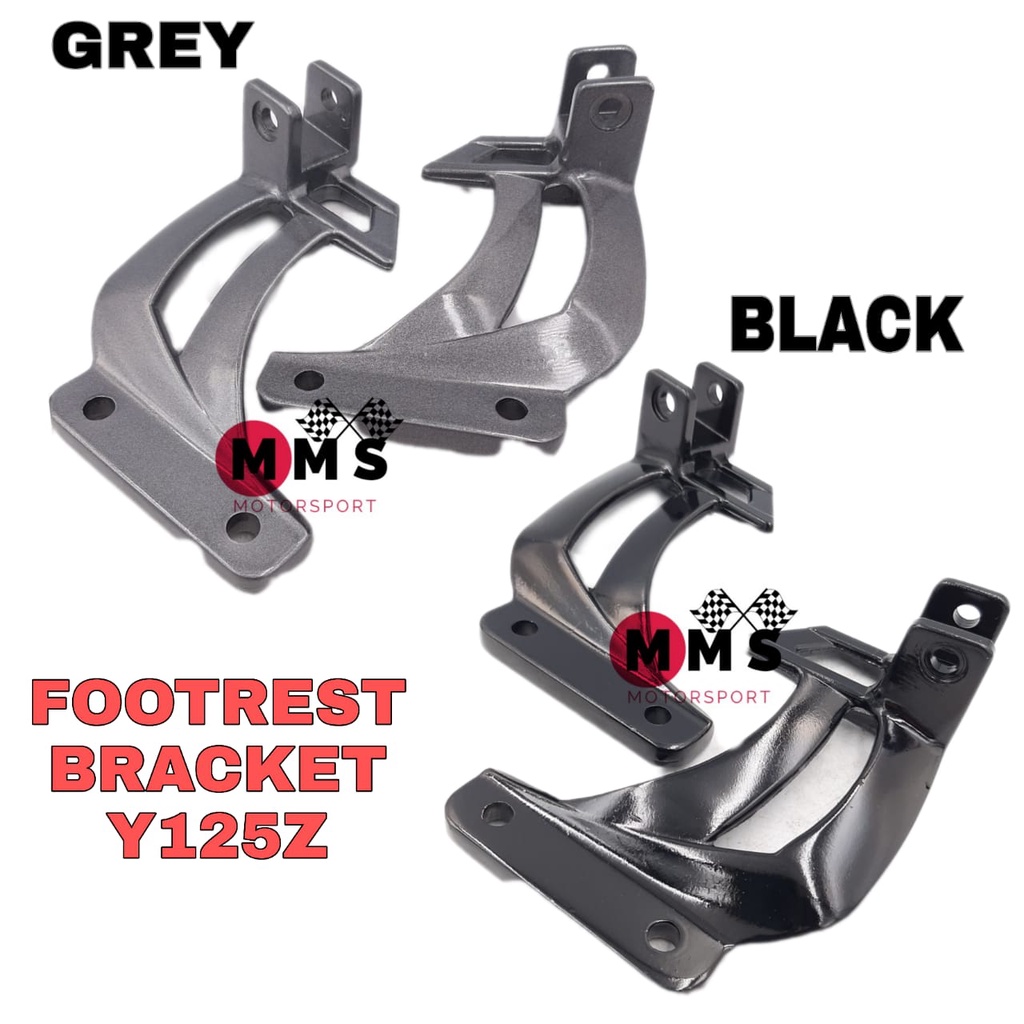 SYS Footrest Bracket Holder Yamaha Y125Z (RH/LH) Kiri Kanan Black