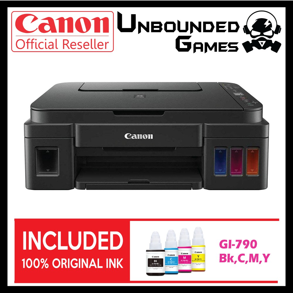 Canon Pixma All In One Ink Tank Color Inkjet Printer G3010(Print, Scan