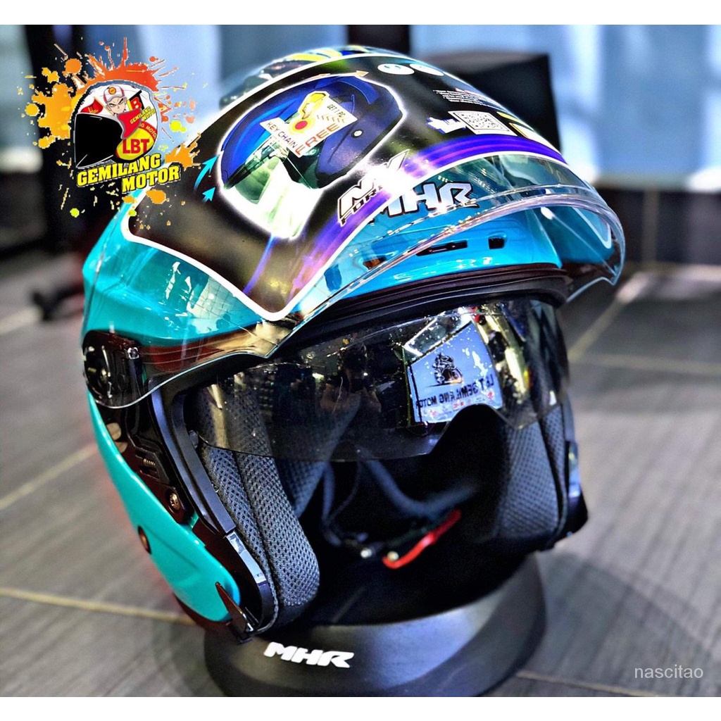 jQFW MHR Helmets P939 NV FORCE [PETRONAS GREEN] Double Visor 2021 Model
