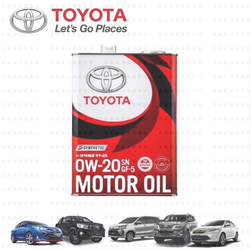08880-12205 Toyota SN GF-5 0W-20 Engine Oil (4 liter) | Shopee Malaysia