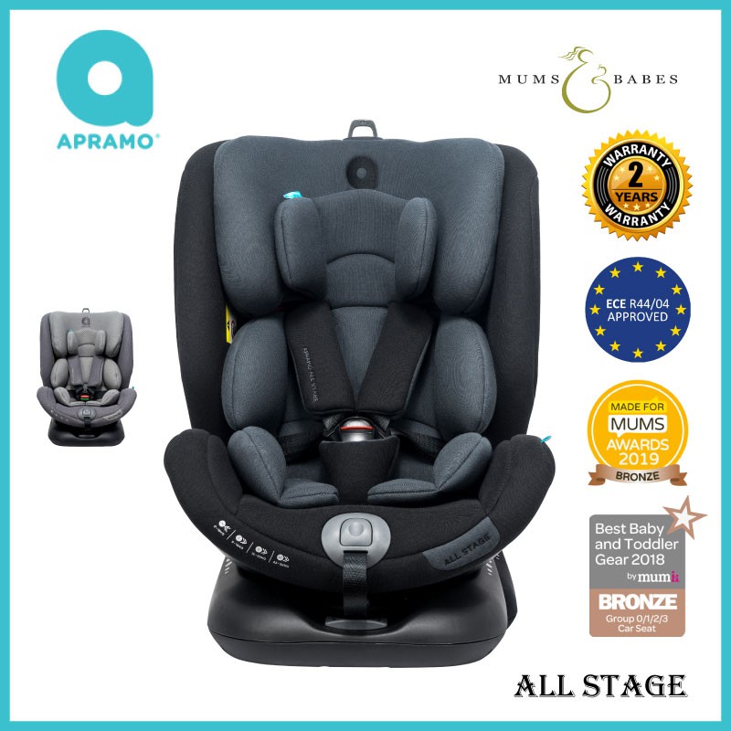 APRAMO ALL STAGE CHILD CAR SEAT PHANTOM BLACK SATIN SILVER Shopee Malaysia