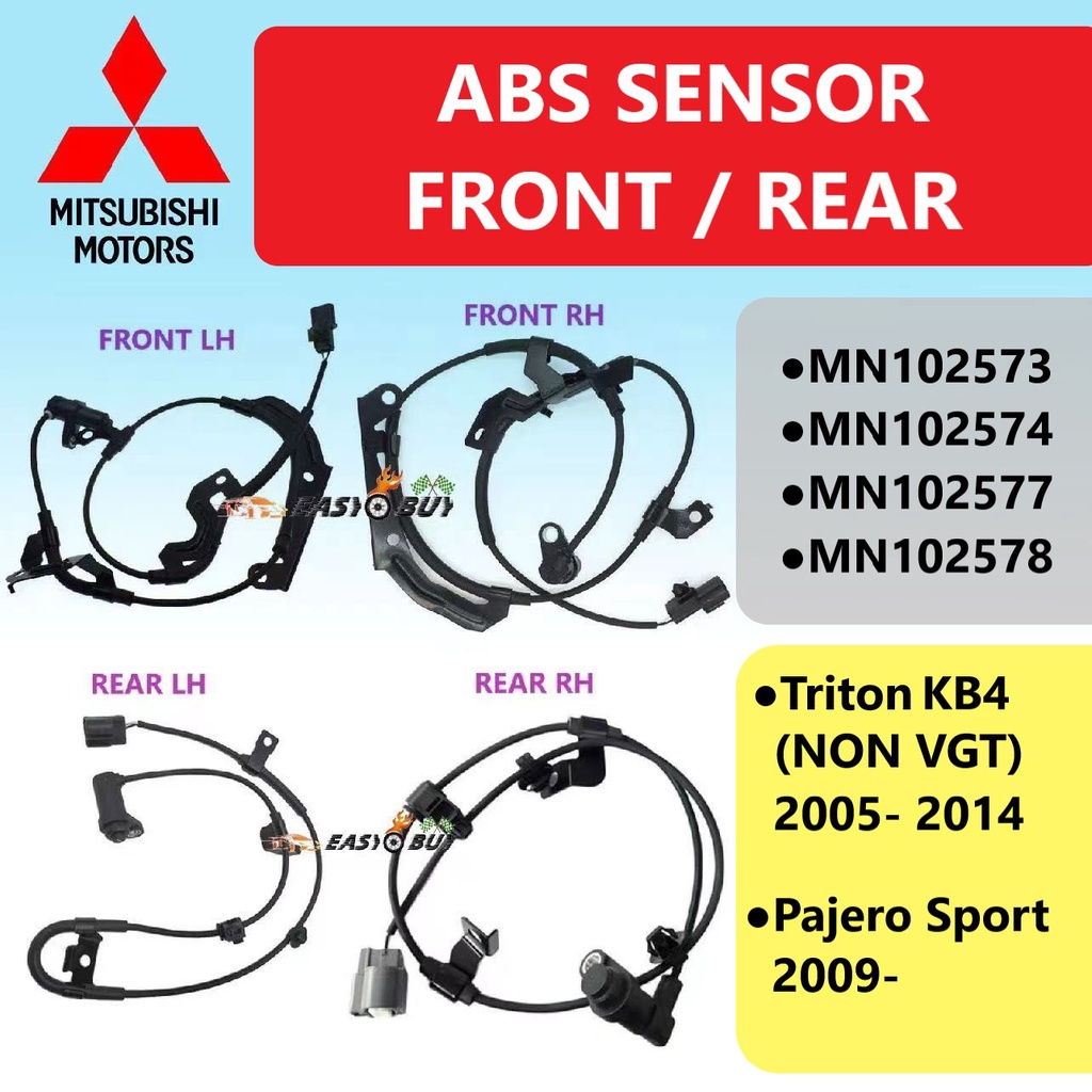 MITSUBISHI ABS Sensor (Anti Lock Brake Sensor) (Front And Rear ...