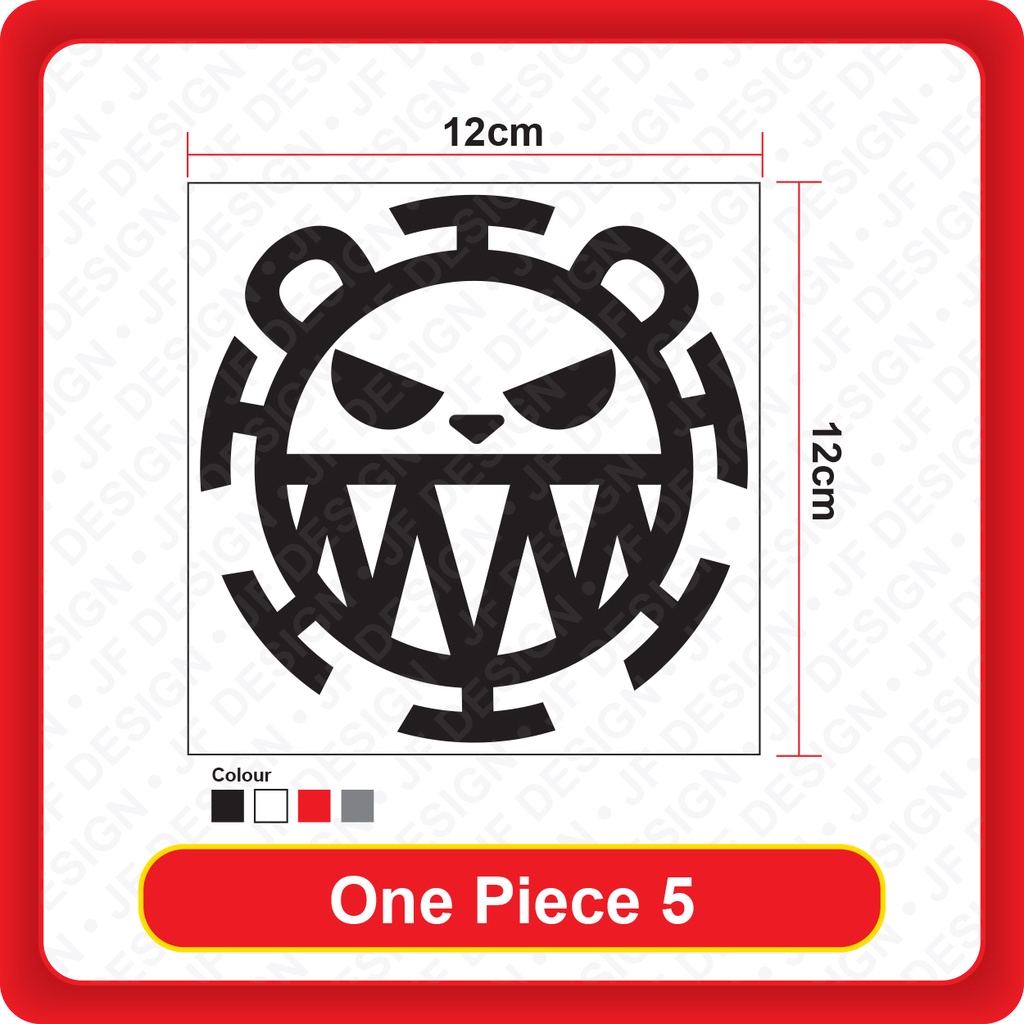 [354]Quality Car Sticker One Piece 5 [12cm x 12cm][Sticker Cutting ...