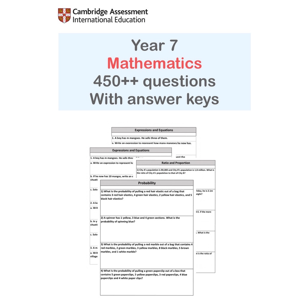 KS3 Year 7 Maths Problem-solving Workbook (With Answers) | Shopee Malaysia