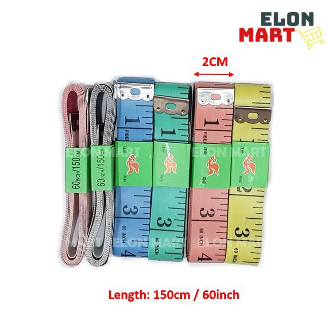 Clothing Measuring Tape Width 2cm (150cm/60") / Tali Tape Ukur Baju