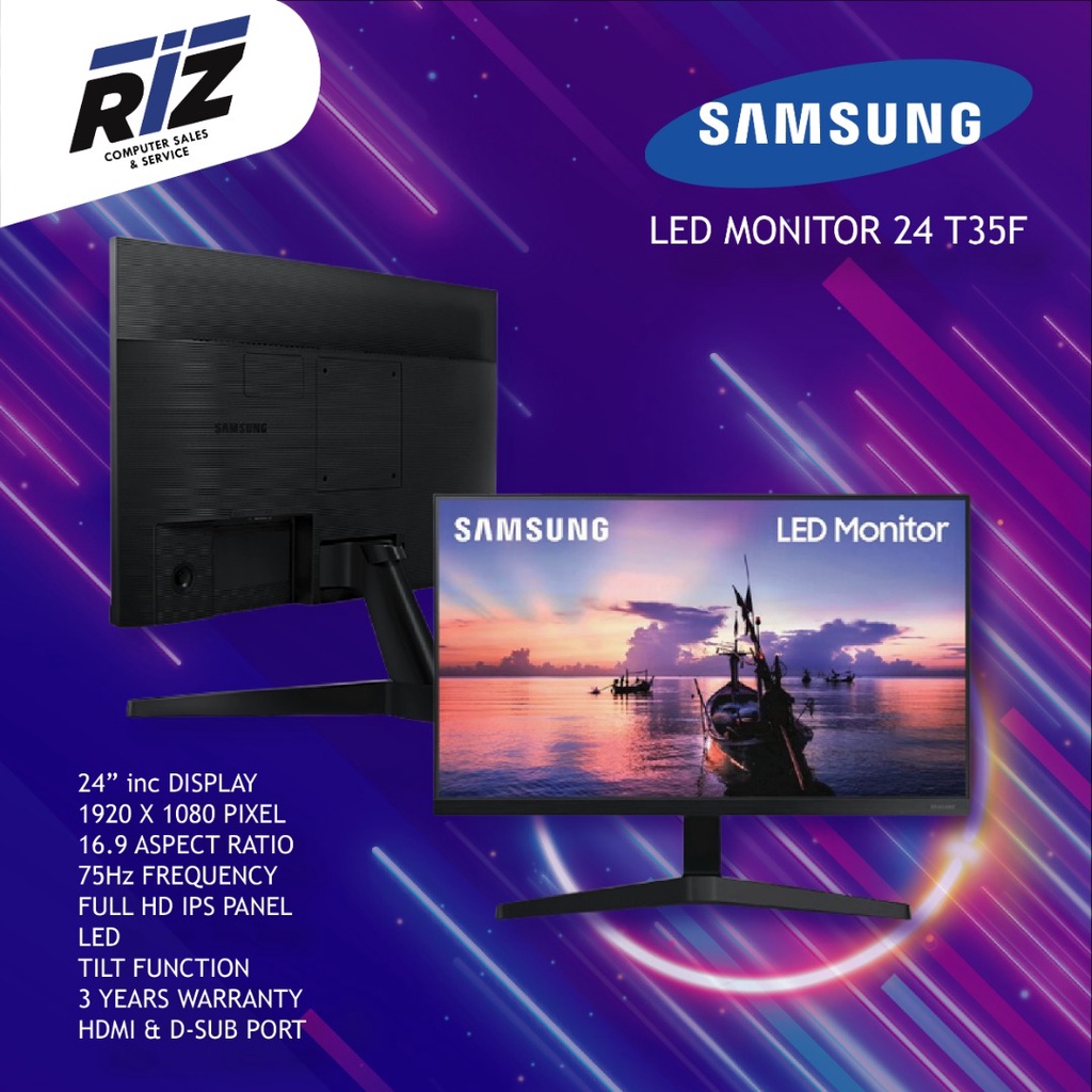 SAMSUNG LED MONITOR 24 T35F (BLACK) (23.8) | Shopee Malaysia