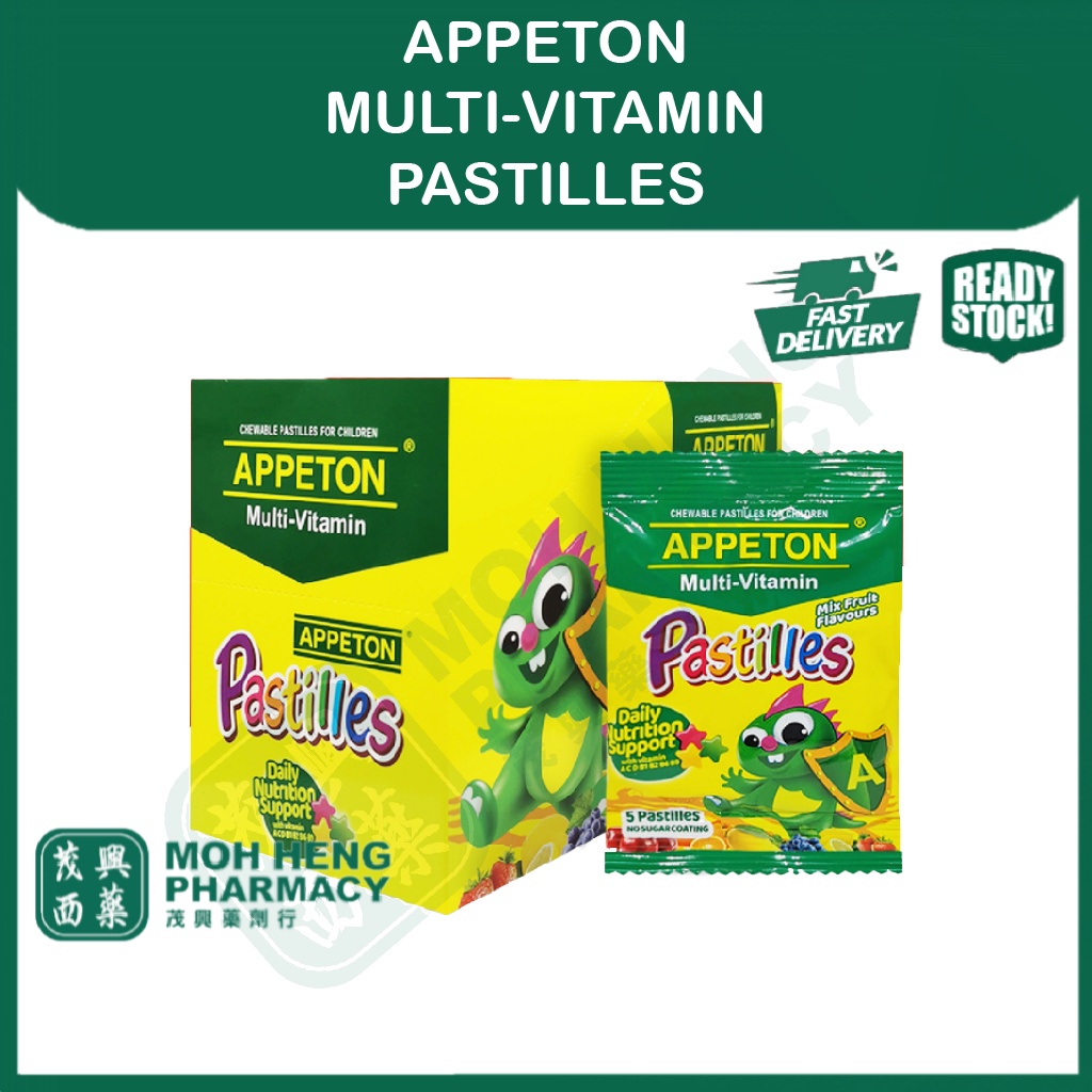 APPETON Multi-Vitamin Pastilles (20 Sachets x 5 Pastilles)(Exp 5/2023 ...