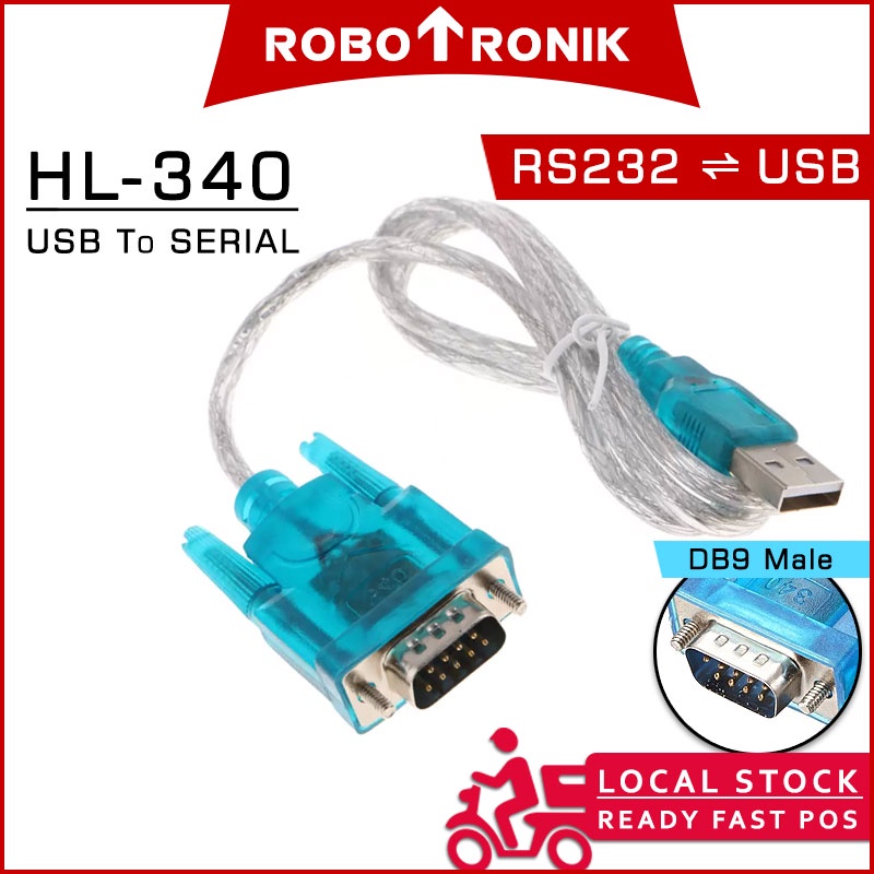 HL340 USB to RS 232 Serial Port Converter Cable RS232 Shopee Malaysia