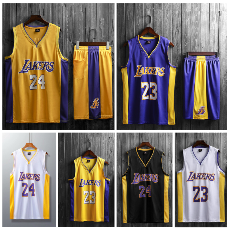 NBA James jerseys Lakers Kobe Bryant jersey No. 23 No. 24 basketball clothes suit male Shopee Malaysia