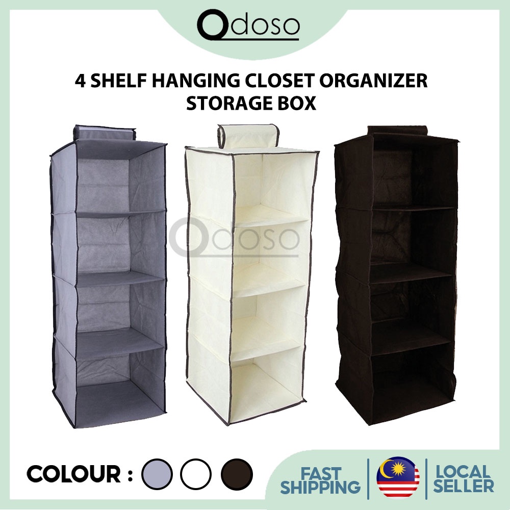 4 Rak Gantung Almari Penyusun Penyimpanan4 Shelf Hanging Closet ...