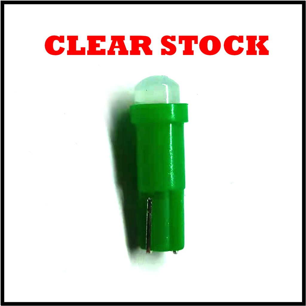 CLEAR STOCK KST CAR MOTORCYCLE LED T5 GREEN LIGHT BULB PROTON METER