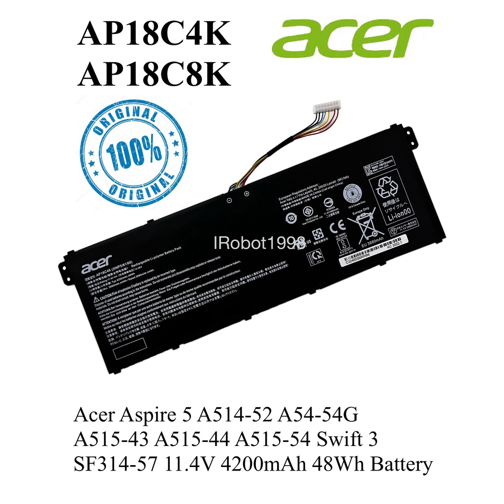 ASKC AP19B8K Laptop Battery For Acer Aspire 3 A314-22 A315-23 A315-23G
