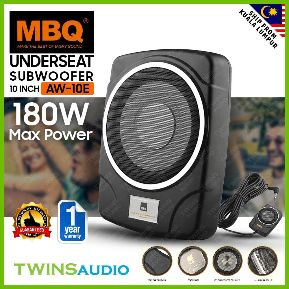 Car Active Subwoofer MBQ 10 inch Underseat Subwoofer AW 10E 100