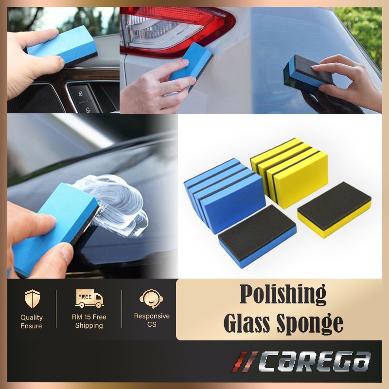 1Pc Ceramic Wax Coating Car Wash Body Polishing Glass Sponge Grinding ...