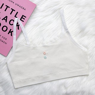 6-12 Y Teenager Girls Training Bra Cotton Girl Bra Top Skin-friendly  Lingerie Vest Camisole Sports Bra