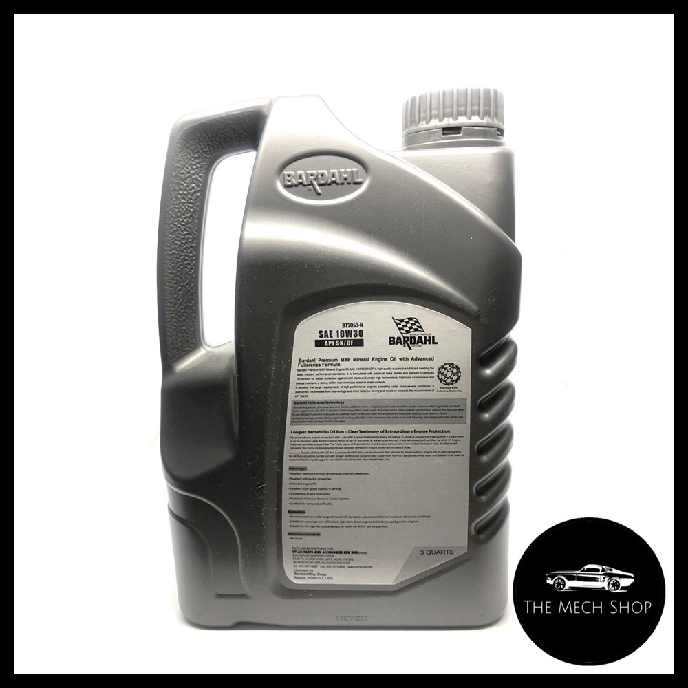 Bardahl MXP Premium Quality 10w30 Engine Oil SAE 10W-30 API SN/CF 3 ...