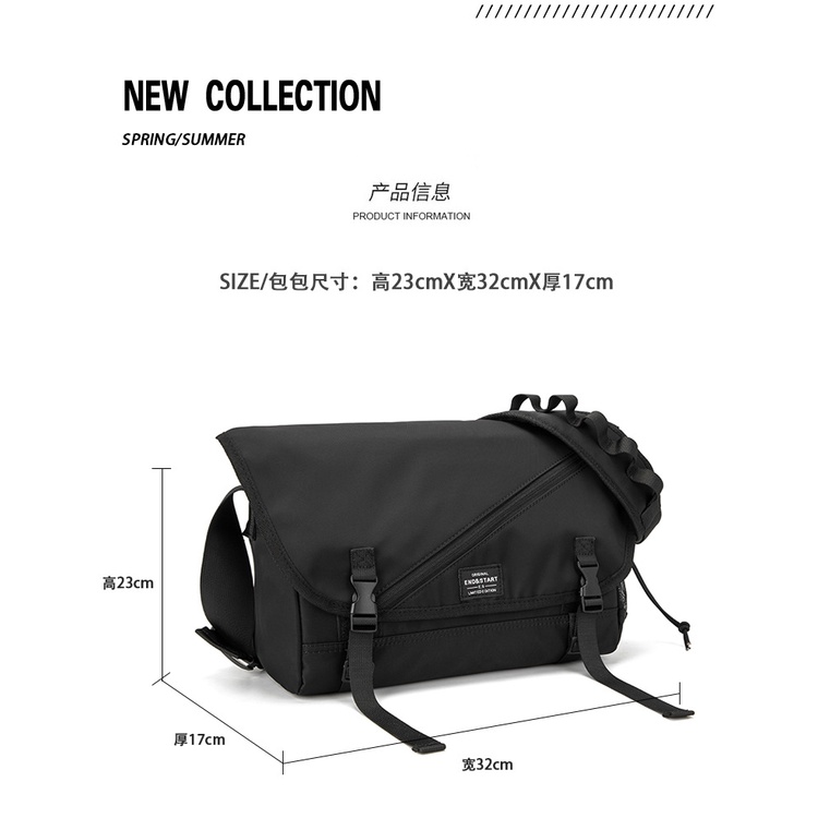 Trendy Men Canvas Crossbody Sling Messenger Bag Male Sling Shoudler Casual Korean Korea Style