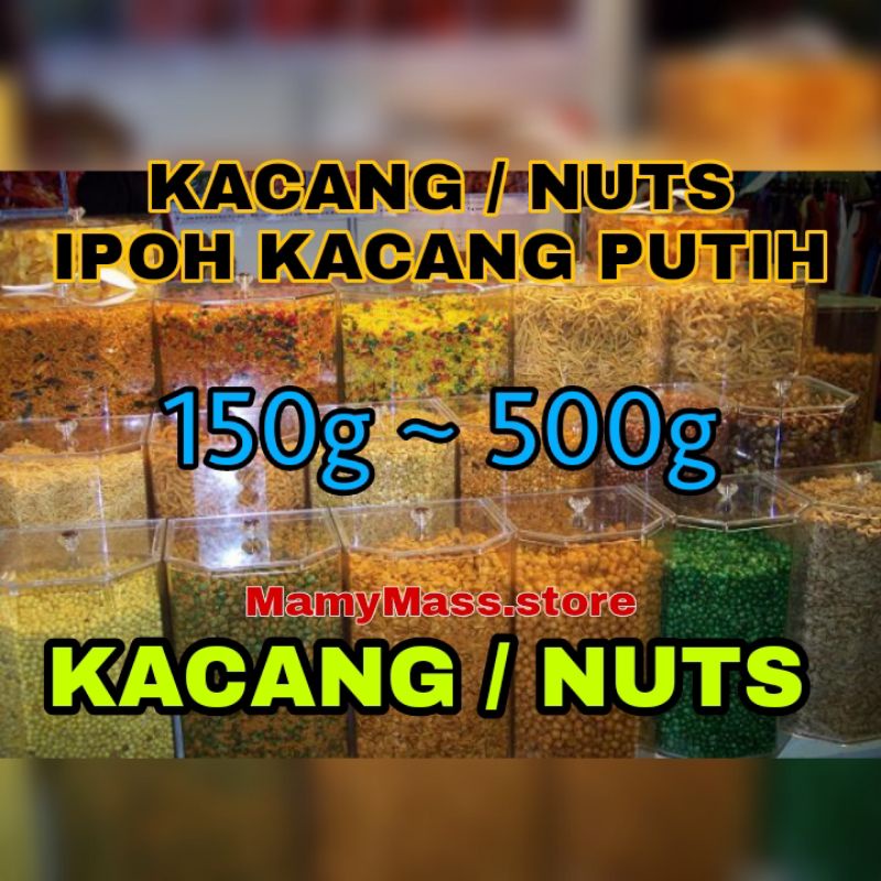 150g-500g Aneka Kacang Original Ipoh Kacang Putih Buntong Maruku Muruku ...