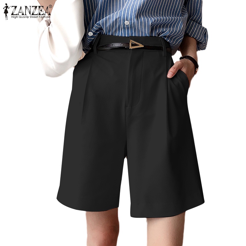 ZANZEA Summer Shorts Women High Waist Casual Loose Hot Pants | Shopee ...