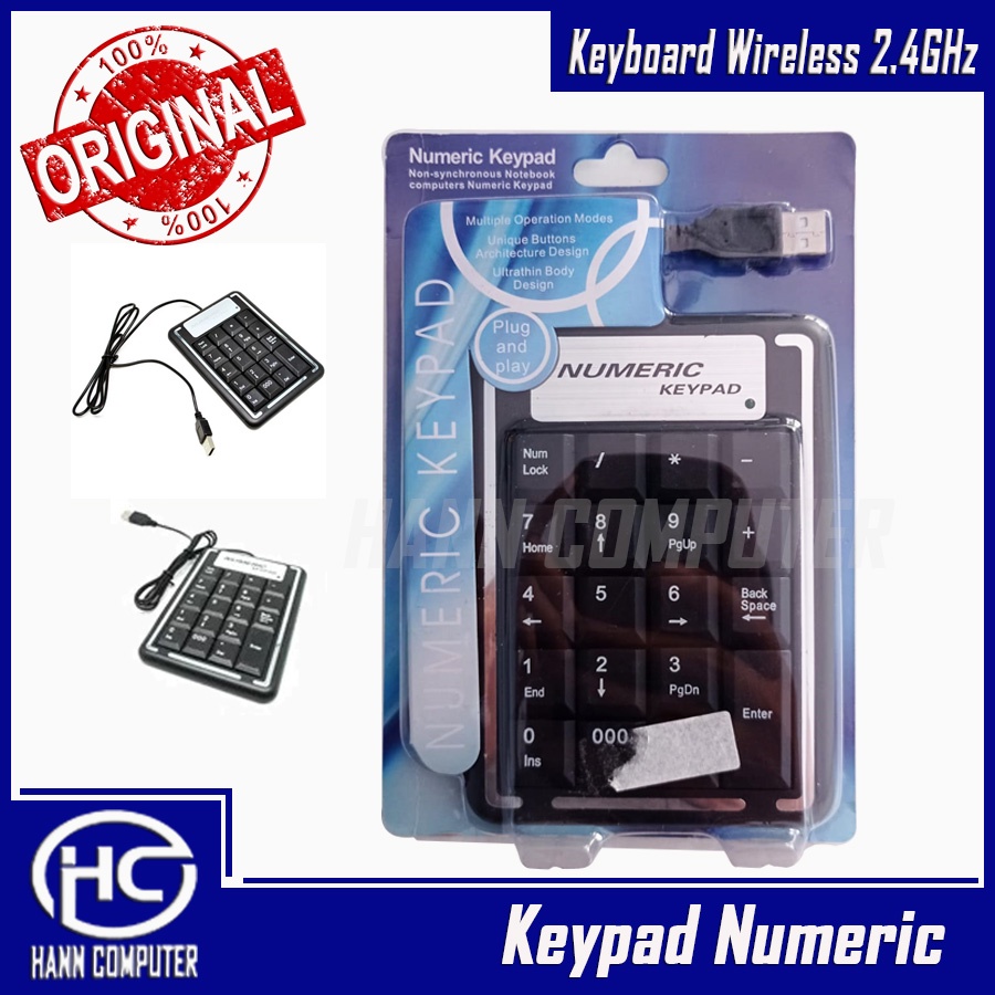 Usb Numeric Keypad / Keyboard / Number numpad / Portable | Shopee Malaysia