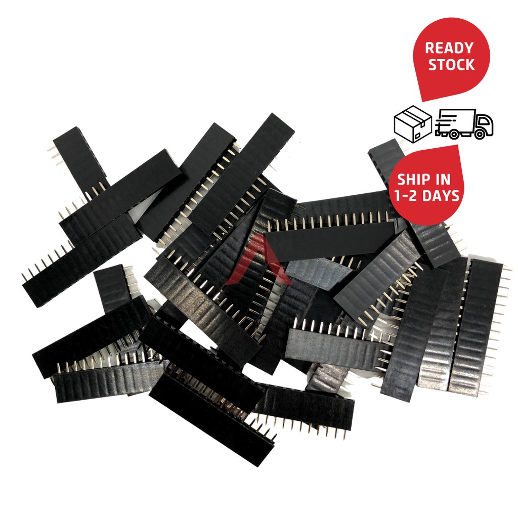 Connector: PCB Socket, Single Row 15 Pin, 2.54mm Pitch | Shopee Malaysia