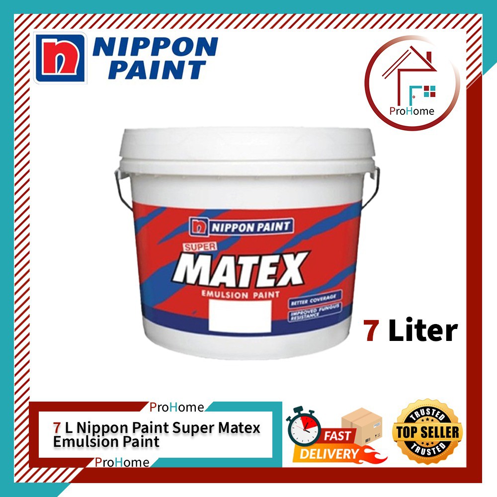 NIPPON PAINT Super MATEX 7L Emulsion Paint/ Undercoat Paint/ Cat Emulsi 7L NIPPON PAINT Super
