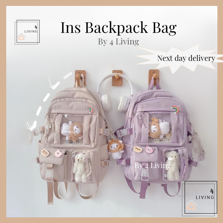 MSIA STOCK Large Capacity School Backpack School Bag Korean Style Korean Backpack Beg Sekolah Bag Women Bags Shopee Malaysia