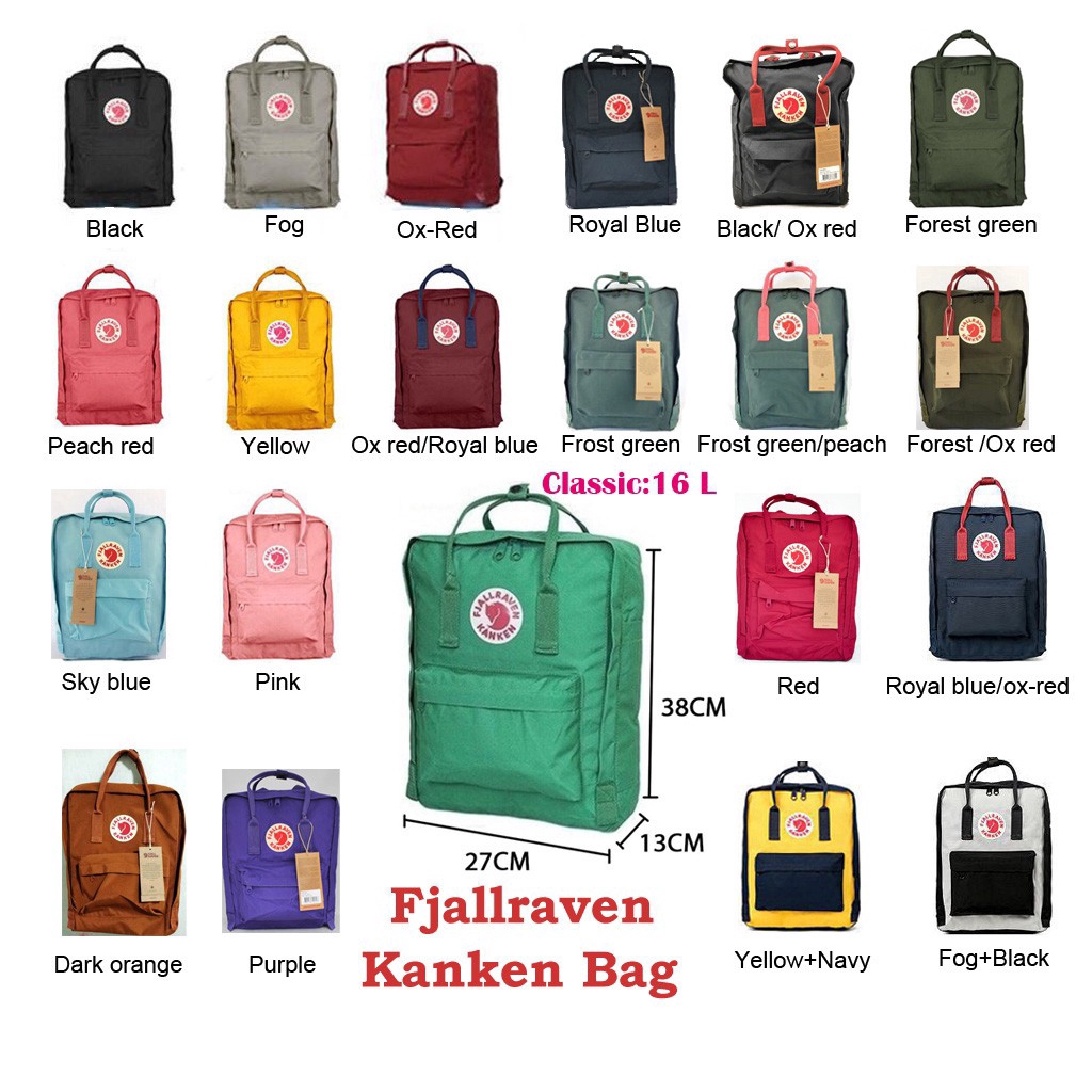 Kanken sizes sale in inches