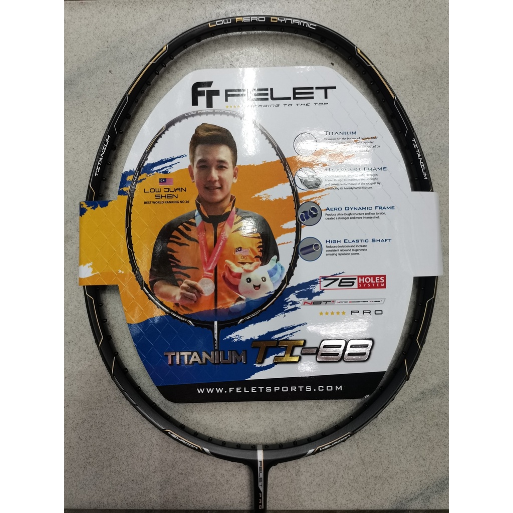 FELET Badminton Racket Titanium Ti88 (4U) (No Stringing) Shopee Malaysia