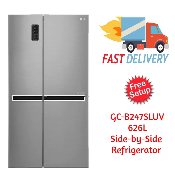 LG SidebySide Refrigerator Nett 626L with Multi Air Flow & Inverter Linear Compressor