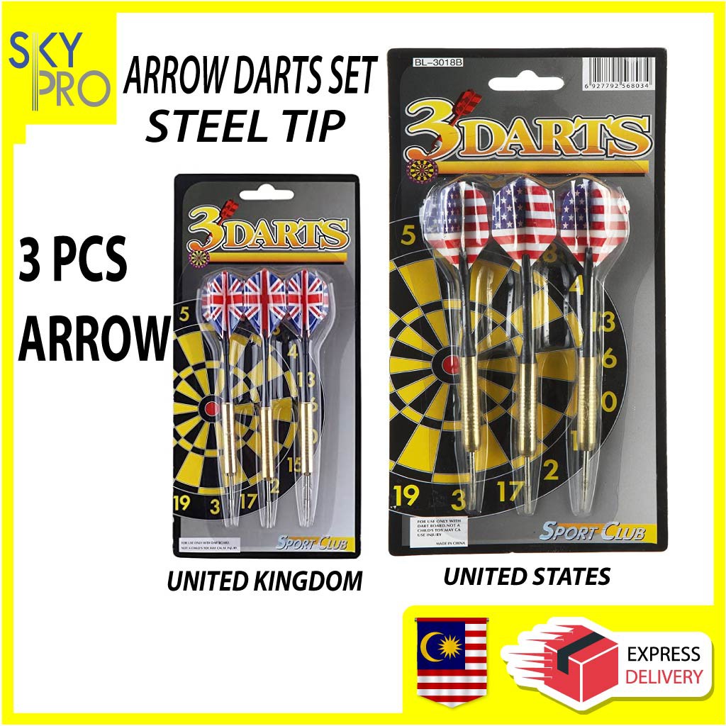 3 PCS ARROW DARTS SET BL-3018B dartboard / NATIONAL FLAG FLIGHT UK US / DART GAMES TRAINING / STEEL TIPS Shopee Malaysia