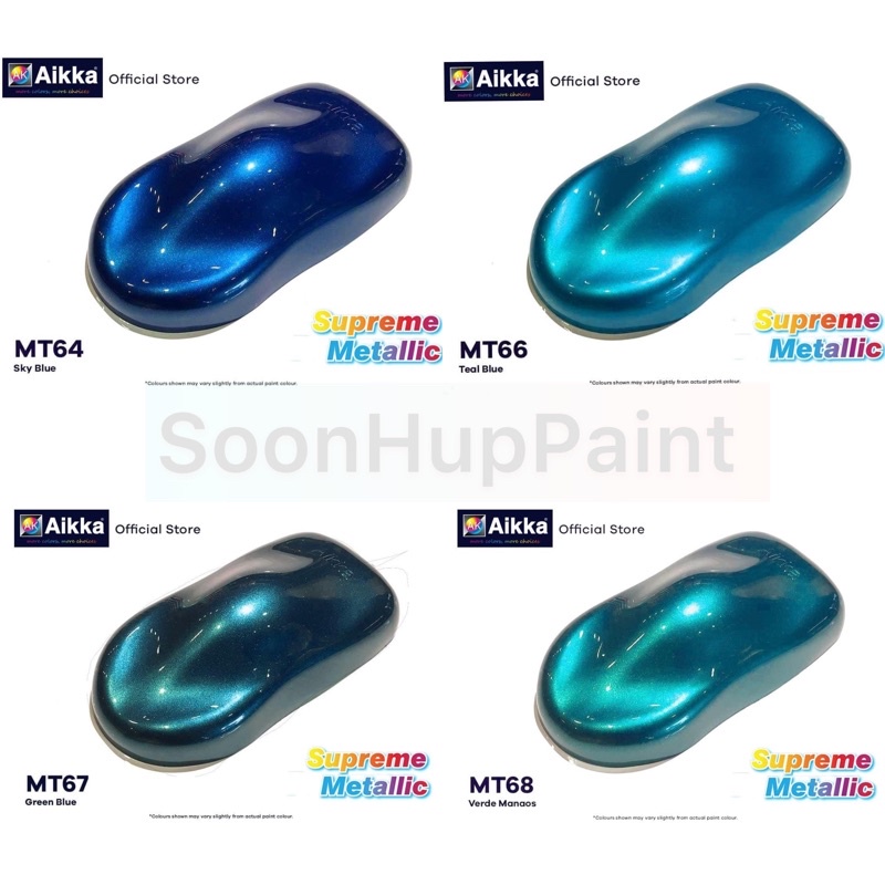 AIKKA MT64 SKY BLUE, MT66 TEAL BLUE, MT67 GREEN BLUE,MT68 VERDE MANAOS  PEARLIZERD AUTOMOTIVE 2K CAR PAINT | Shopee Malaysia